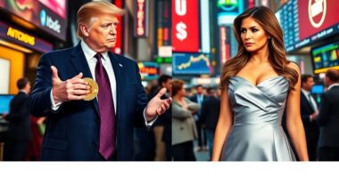 trump melania crypto market split