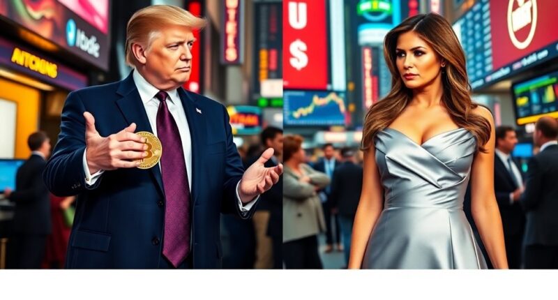 trump melania crypto market split