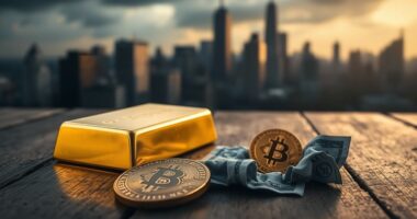 gold shines bitcoin falters