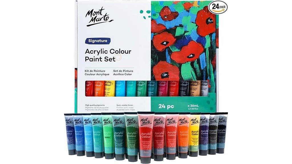 24 color acrylic paint set