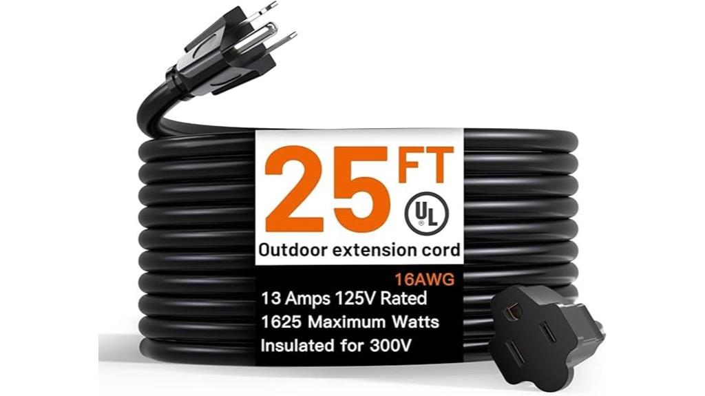 25 foot outdoor extension cord