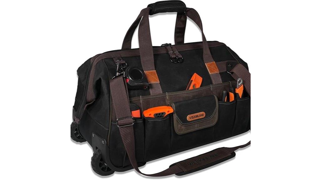 48 pocket rolling tool bag
