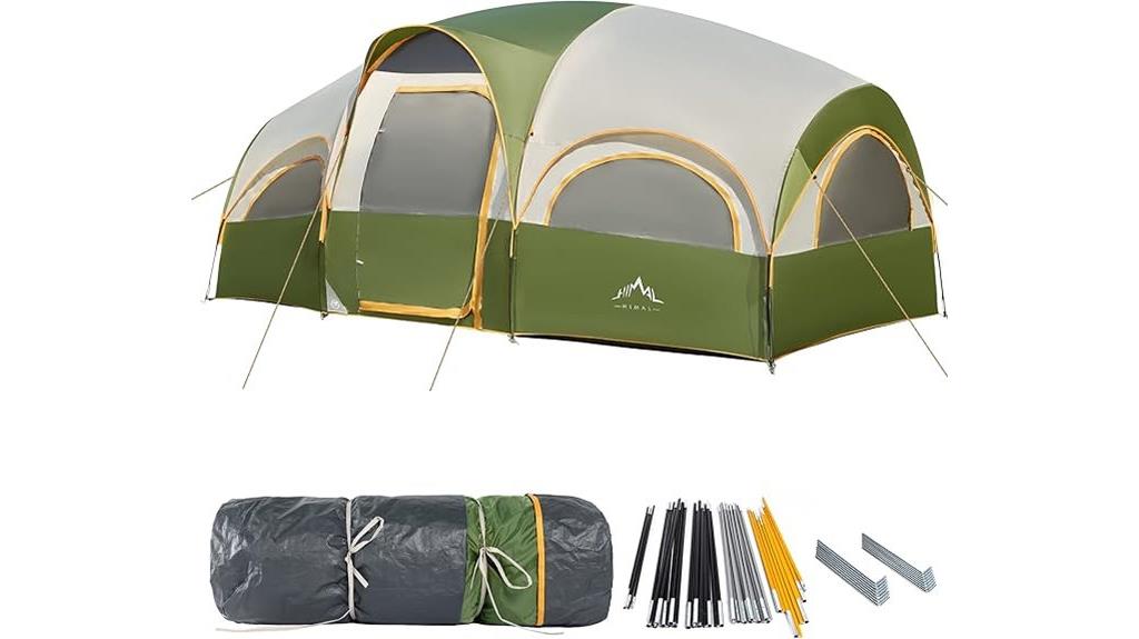 8 person waterproof camping tent