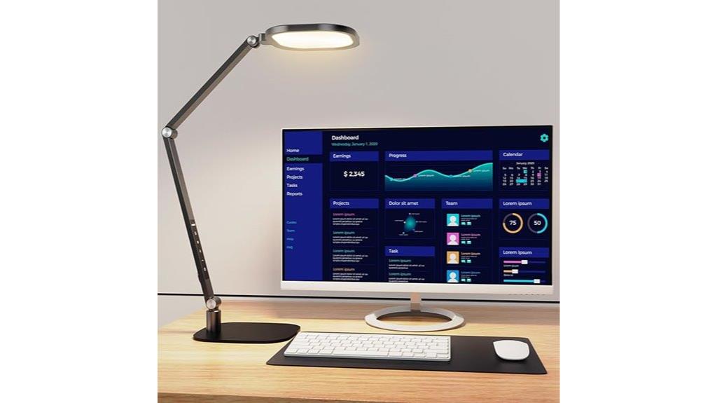 adjustable led desk light