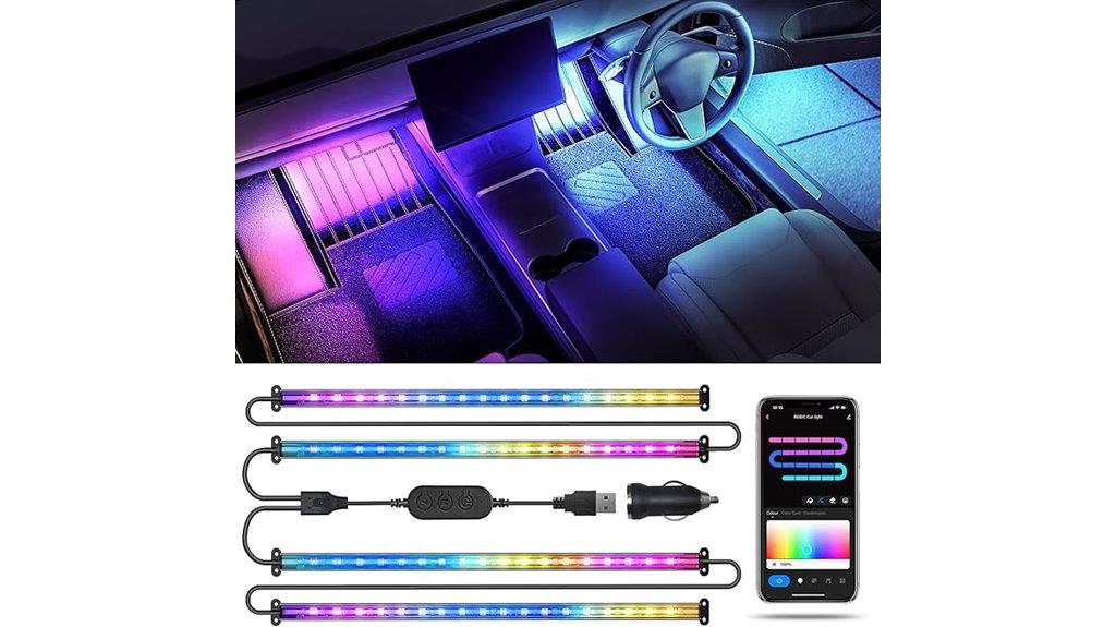 app controlled rgb interior lights