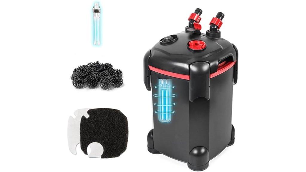 aquarium canister filter capacity