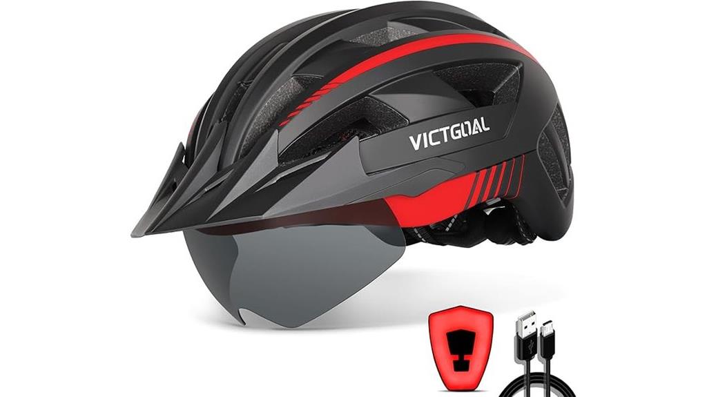 bicycle helmet with lights