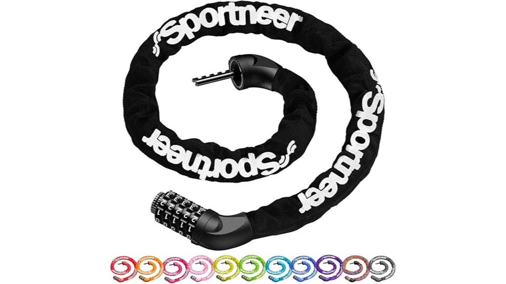 bike lock with 5 digit combination