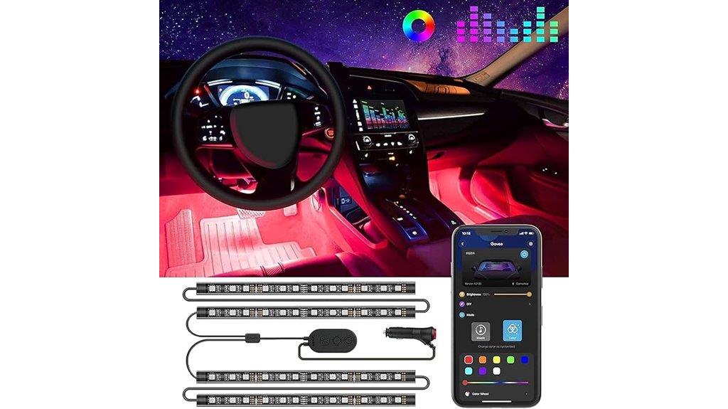 car led lights with app