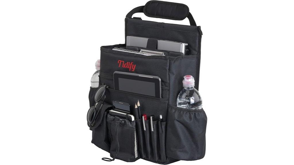 car organizer with tech storage