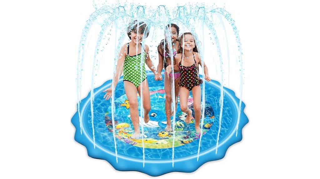 children s splash water mat