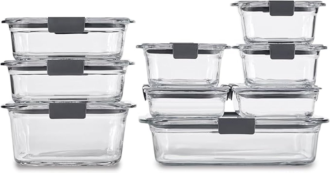 clear glass container set