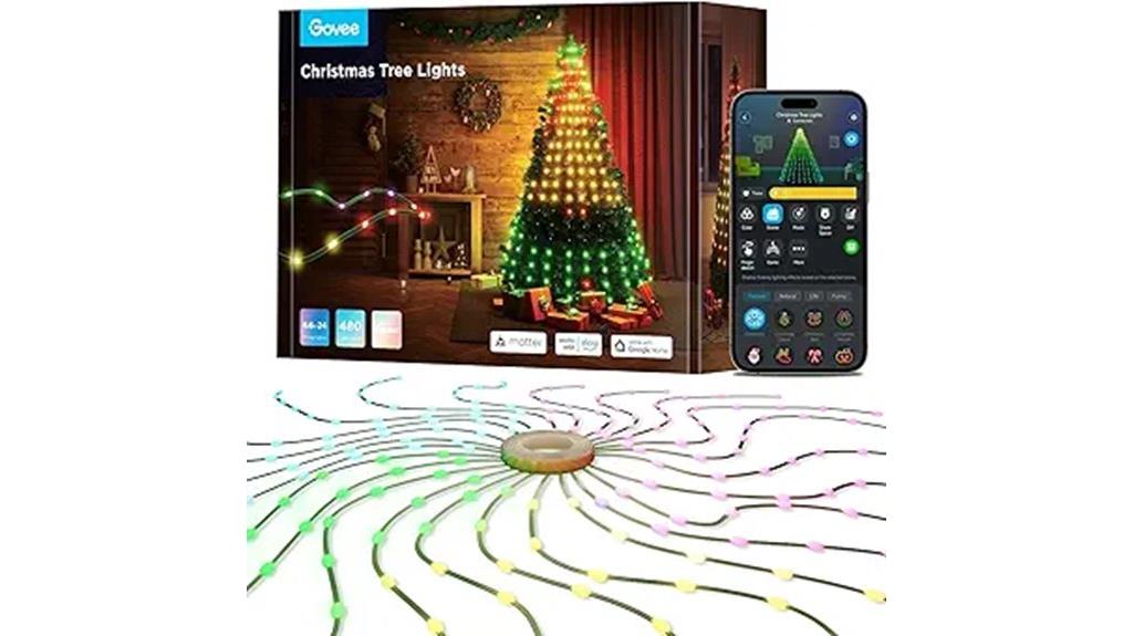 colorful outdoor tree lights