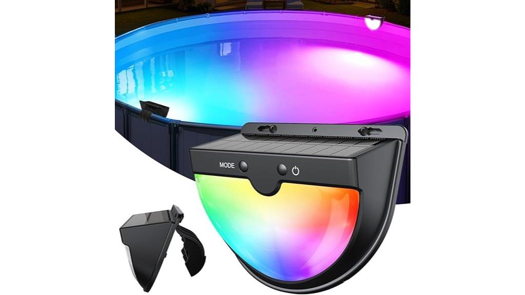 colorful waterproof pool lighting