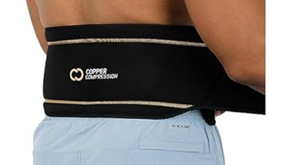 copper waist support brace