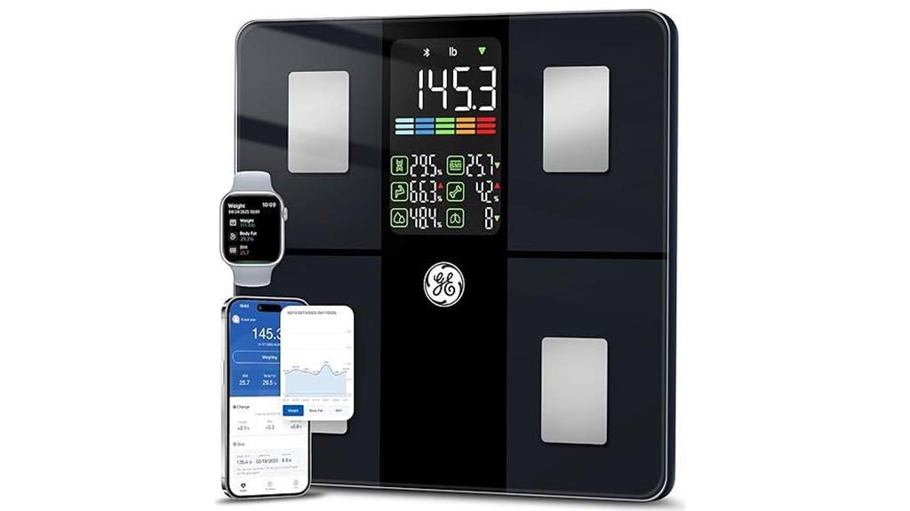 digital scale with metrics