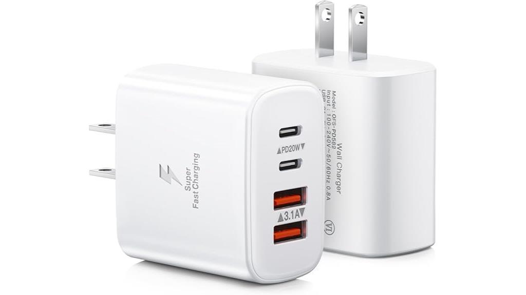 dual 40w usb c chargers