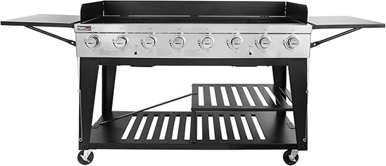 eight burner gas grill