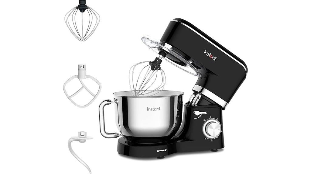electric mixer with steel bowl