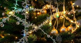 festive holiday tree illumination