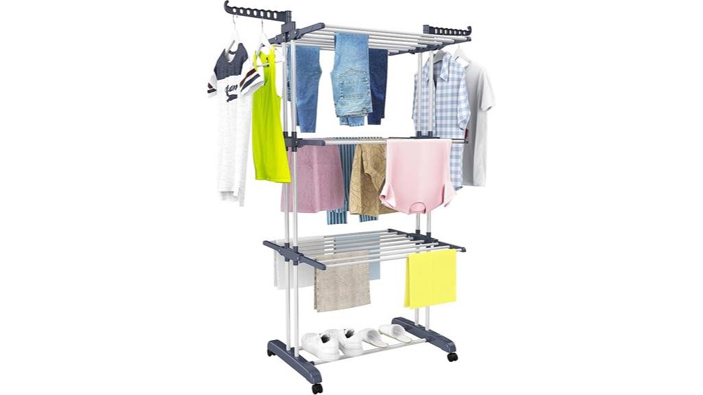 four tier stainless drying rack