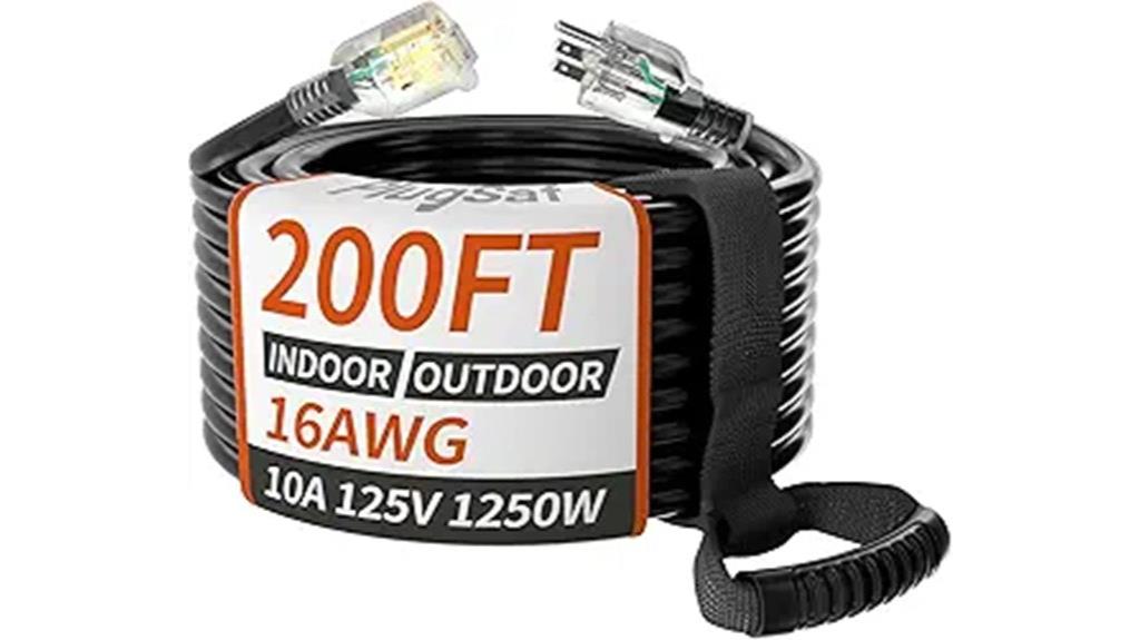 heavy duty waterproof extension cord