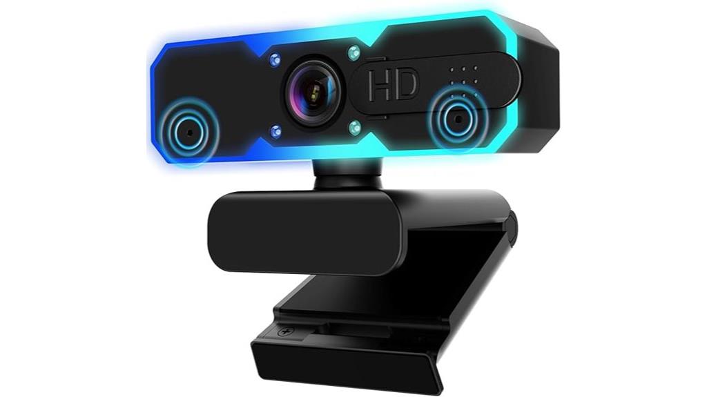 high quality webcam with lighting