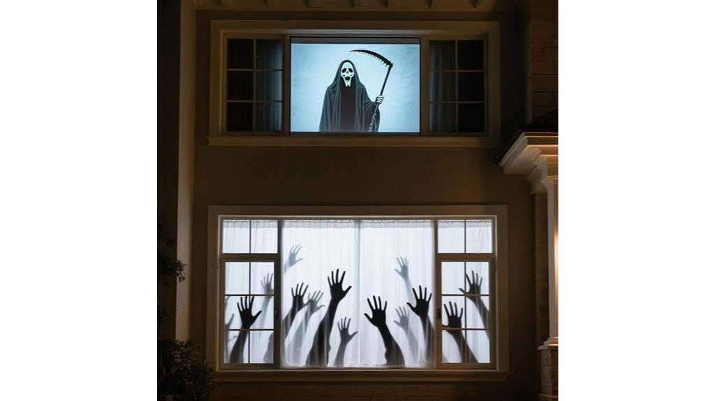 holographic halloween rear screen