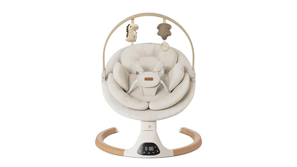 infant beige baby swing