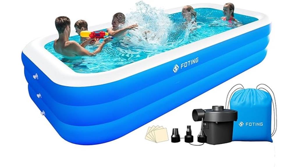 inflatable adult kids pool
