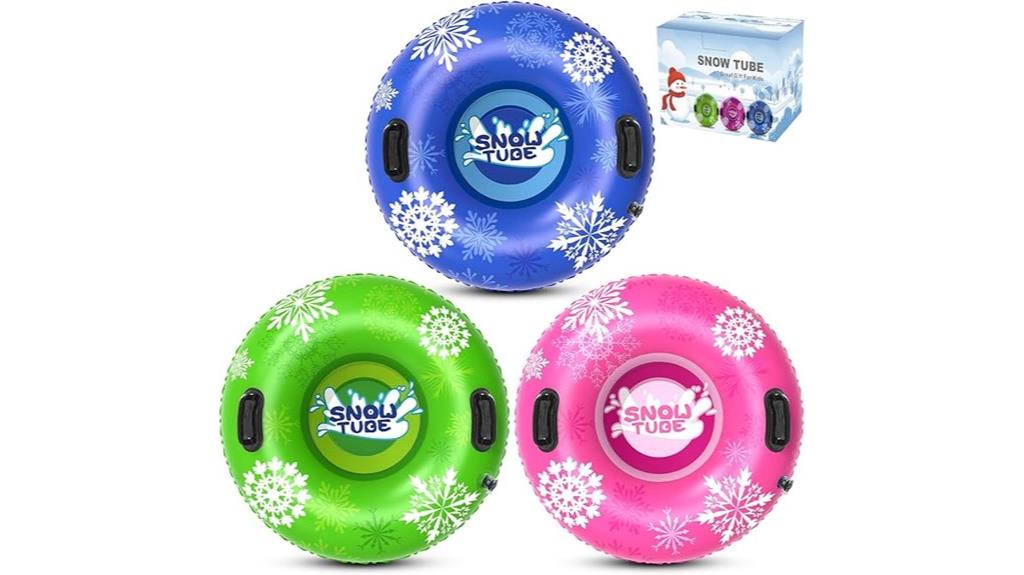 inflatable snow tube set