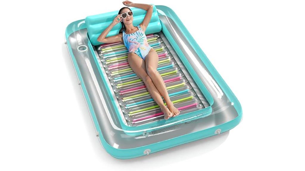 inflatable tanning pool lounger