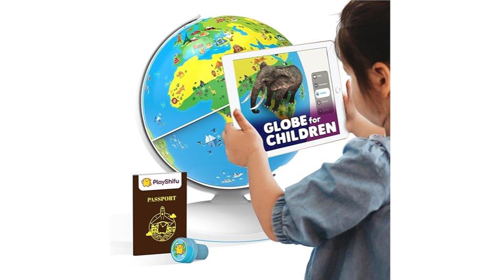 interactive globe with facts