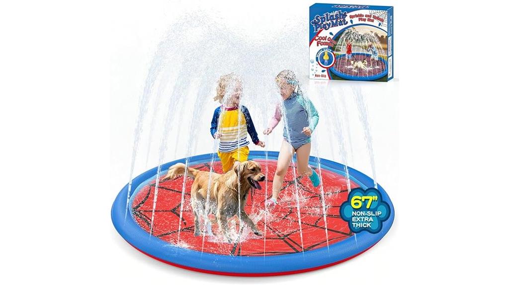 kids and dogs splash pad