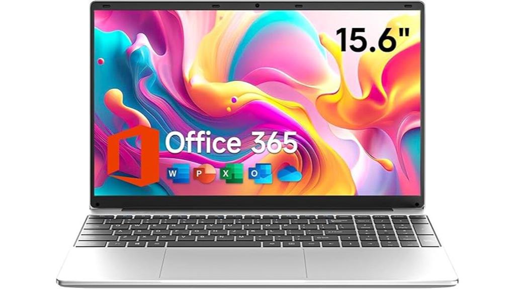 large laptop with office