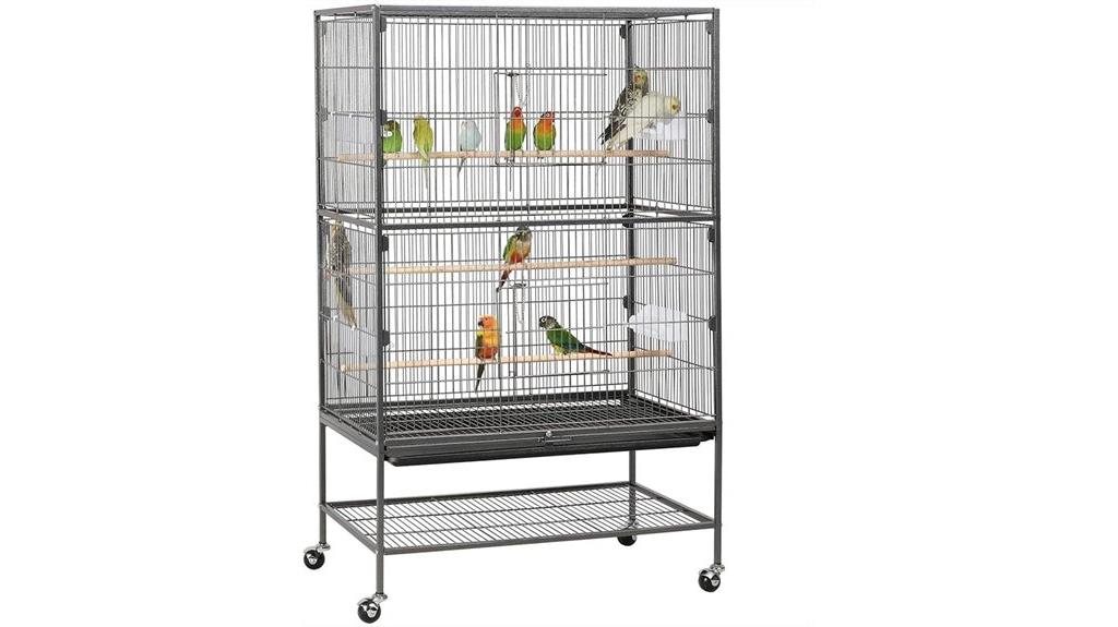 large steel bird cage