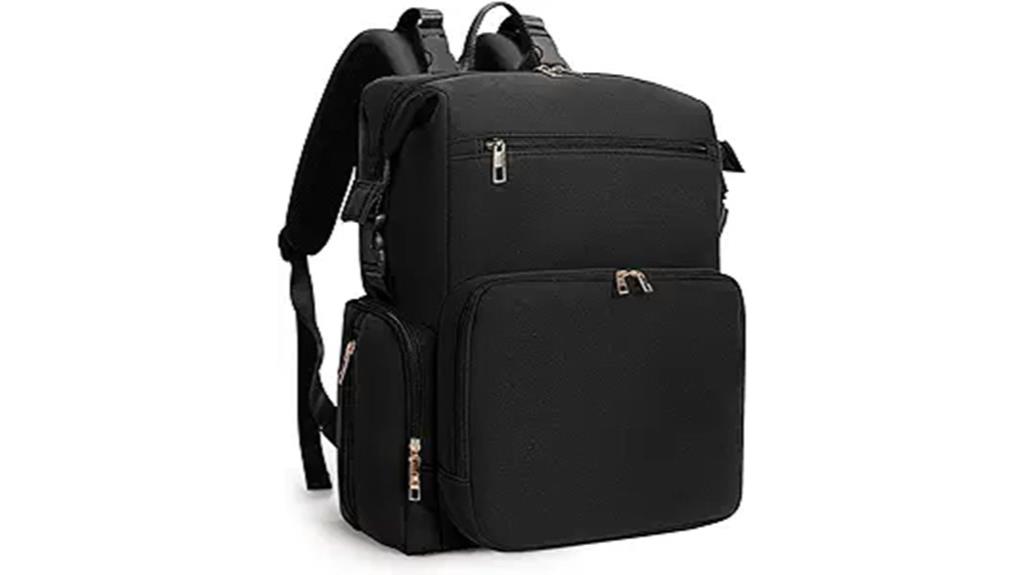 neoprene diaper backpack with changing pad