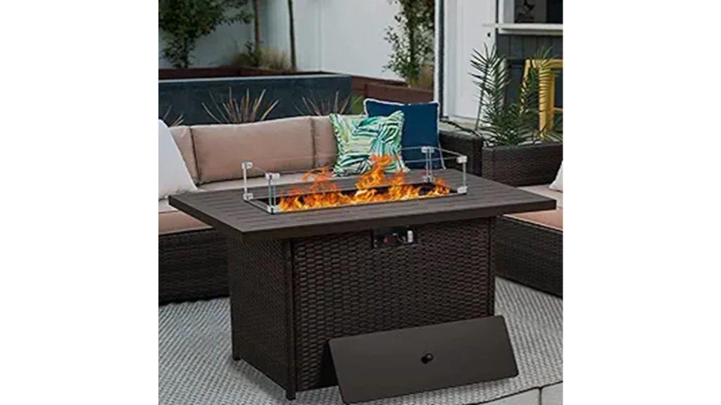 outdoor 44 inch gas fire pit