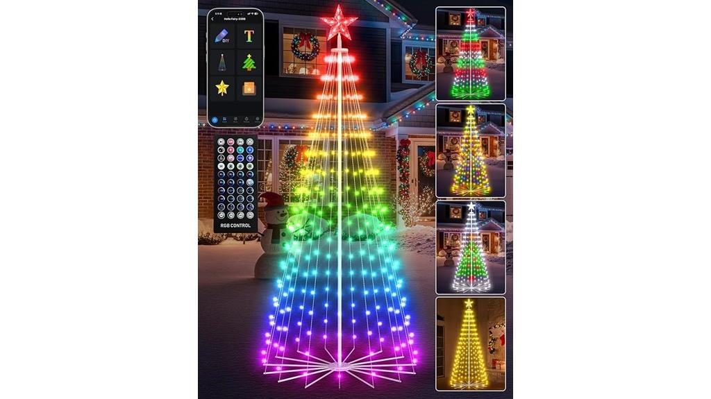 outdoor christmas tree lights