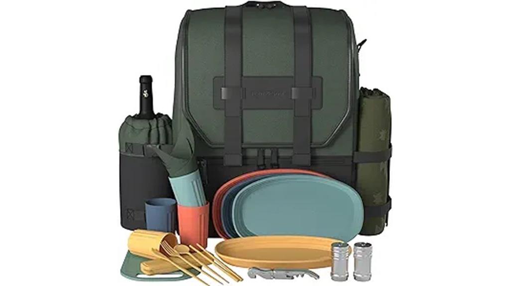 picnic backpack with accessories