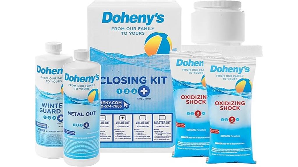 pool closing winter chemicals