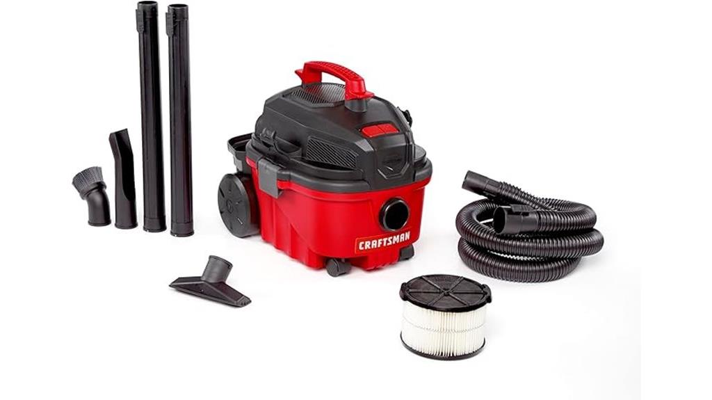 portable 4 gallon wet dry vacuum