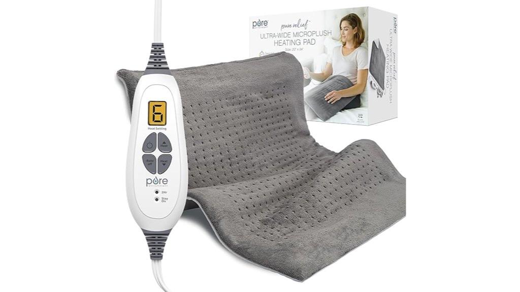 purerelief xxl gray heating pad