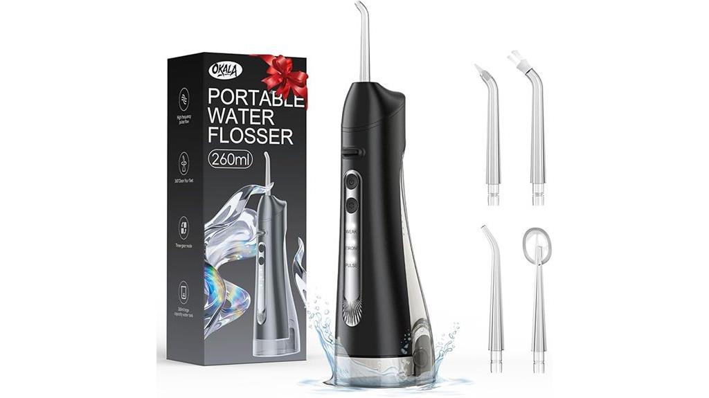 rechargeable waterproof black water flosser