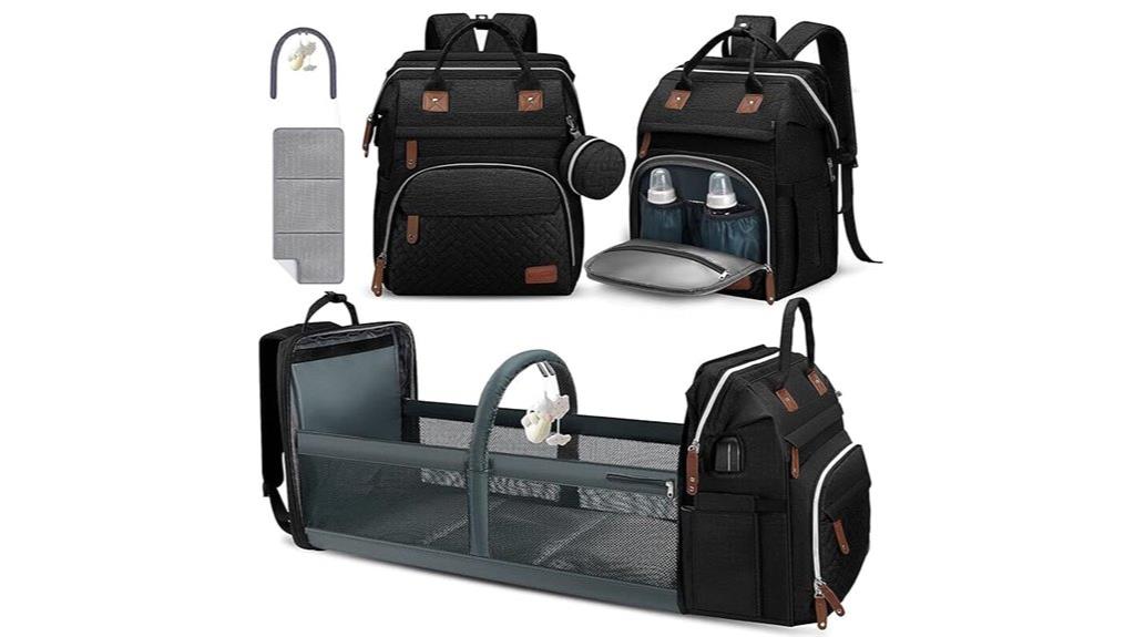stylish diaper backpack with usb