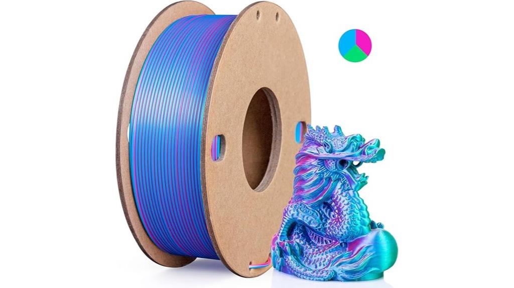 triple color silk filament