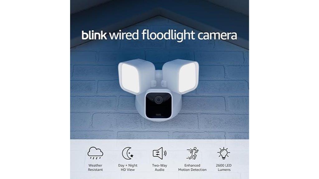 wired floodlight security camera