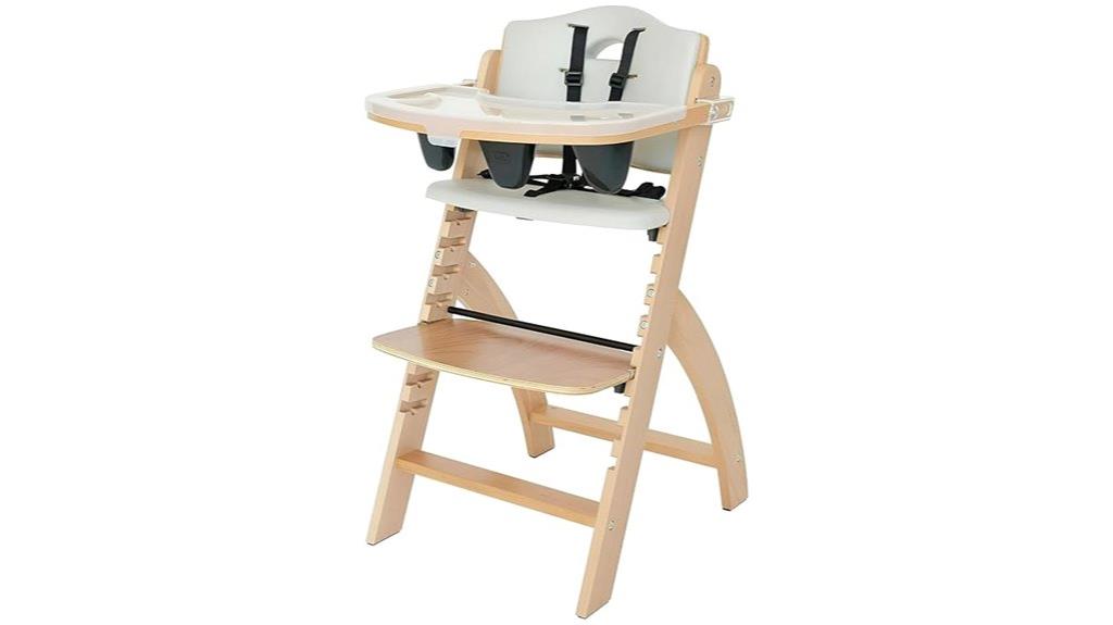 wooden baby high chair