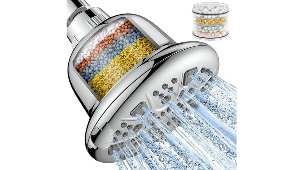 adjustable filtered shower head