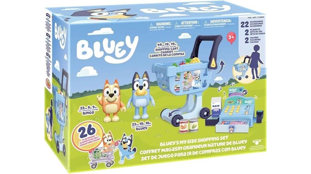 bluey sized shopping playset